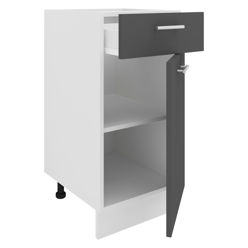 Sajana 82Cm H x 40Cm W x 46Cm D Manufactured Wood Standard Base Cabinet, White/Anthracite