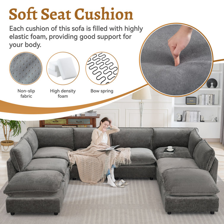 Cairee 8 - Piece Upholstered Sectional