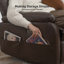 Fauteuil inclinable électrique pivotant électrique - Surdimensionné fauteuil de massage en cuir PU avec charge USB / Type-C, rotation à 360 ° et fonction berçante, canapé inclinable dans le salon