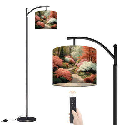 Lampe sur pied à arc avec abat-jour réglable Dreamy Pastel Garden