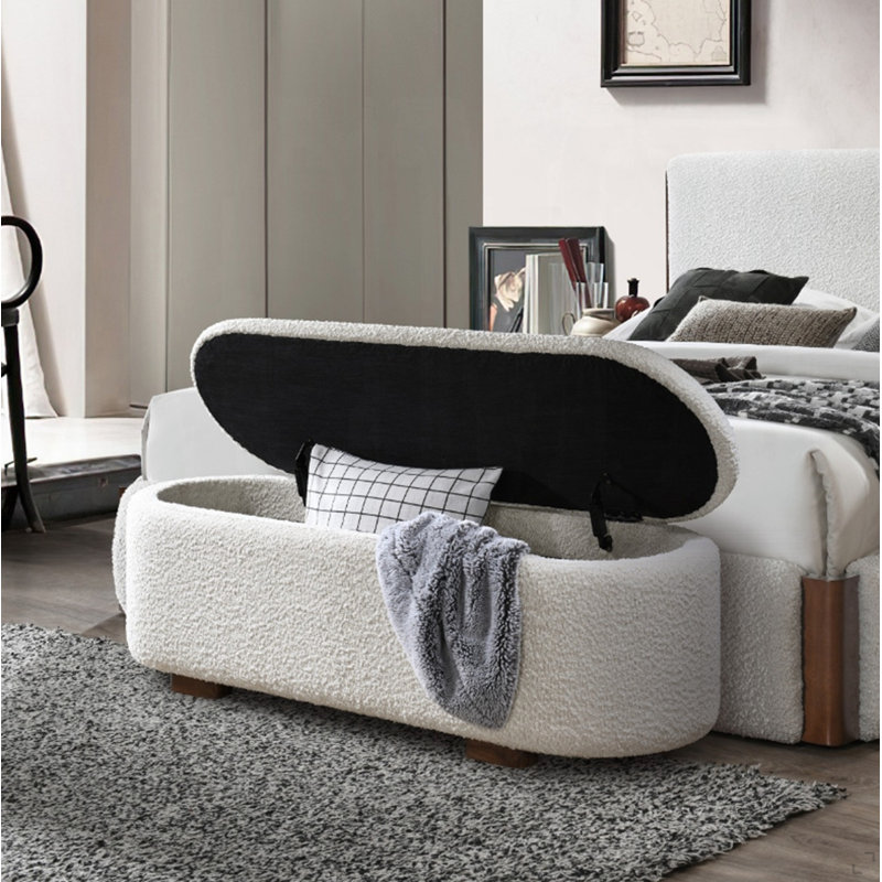 Banc en noyer Boucle avec rangement