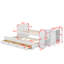 Lit plateforme simple en bois avec bureau et tablette de rangement-1408849612