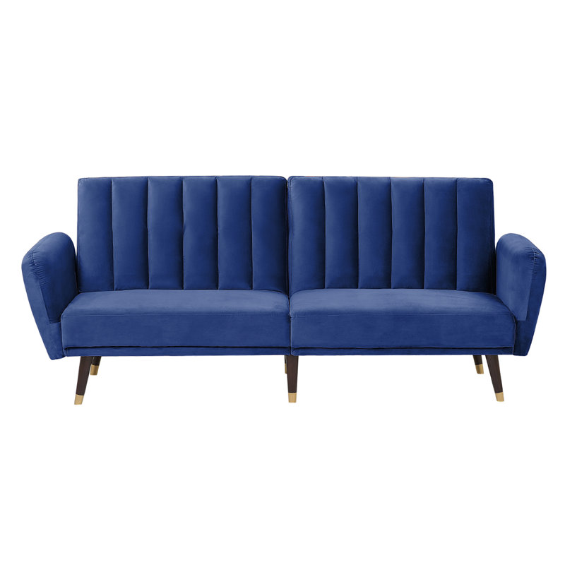 Fawcett 3 Seater Sleeper, Blue 100% Polyester