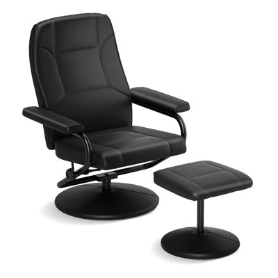 Isabelle & Max™ Reclining Chair With Ottoman Adjustable Backrest Padded Seat Footrest For Bedroom