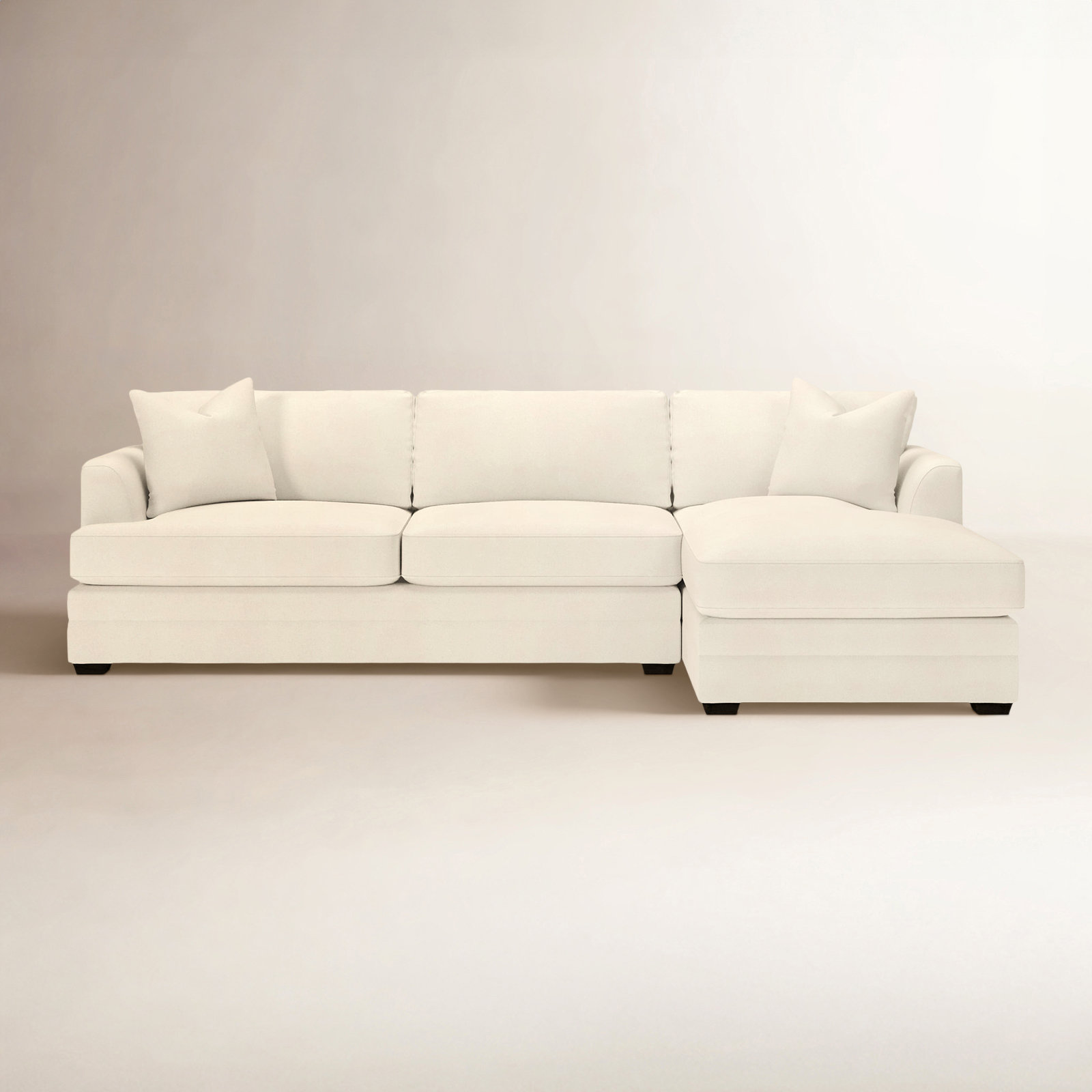 Edan Chaise Sectional, Right Hand Facing, Bayou Natural Canvas