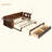 Daybed With Removable Desk, Storage Drawers & Hydraulic Side Table-366229099-366229097