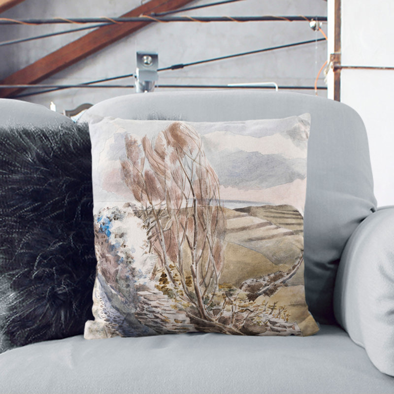 Square Cushion, 55cm H x 55cm W x 20cm D, White