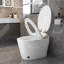 Toilette intelligente unique, toilette une pièce avec bidet intégré, siège d'auto ouverture / fermeture de toilette intelligent. Toilette bidet avec sécheuse et eau chaude.-130060501