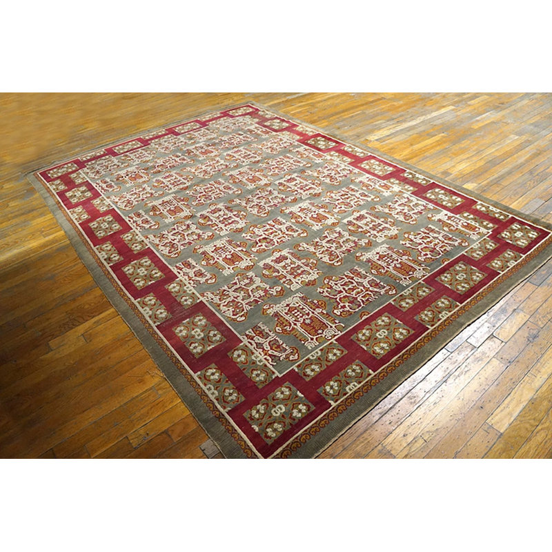 Antique Ukrainian Knotted Rug