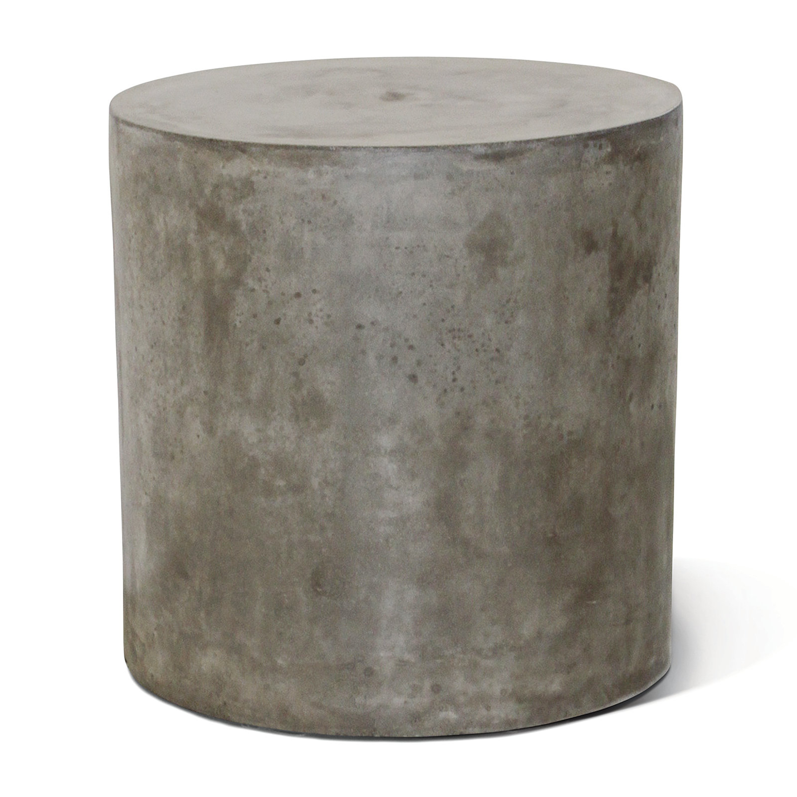 Perpetual Concrete Outdoor Side Table, Slate Gray, 16" Diameter