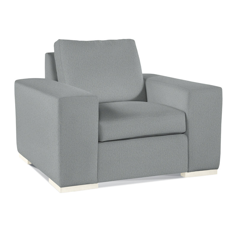 Memphis Armchair, Light Blue Performance Fabric; 0851-55, Java