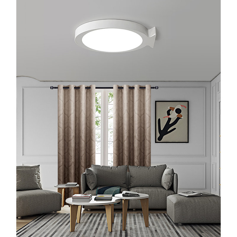 Window Curtains, Grommet, Room-Darkening, Set Of 2, 52" W x 96" L