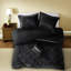 Ensemble de literie noir luxueux, glamour moderne pour le confort de la maison