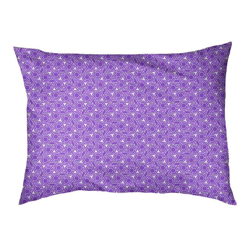 Coussin d'extérieur pour chien Byrge, Très grand (l 52 po x P 42 po x H 17 po), Mauve / Blanc