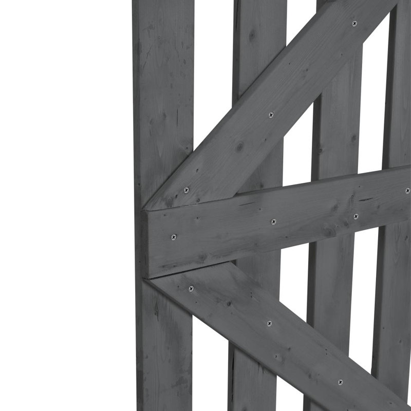 Caskey Garden Wood Fence Gate with Latch, 180cm H x 90cm W x 1.5cm D