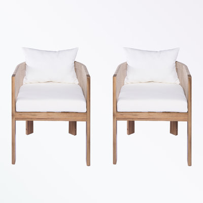 ensemble de 2 chaises de salle à manger avec coussin moelleux