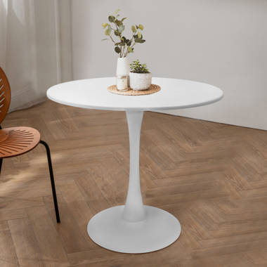 Walnut Round Table Modern Light Luxury Small Household Round Table Nordic  Simple Solid Wood Round Table,Stool Not Included