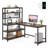 Plovdiv 55" Large Computer Desk L-Shaped Desk with Wireless Charging and Bookshelf for Home Office-1246497081
