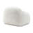Dera Swivel Accent Chair with Green Ball Pillow Set, White Faux Fur