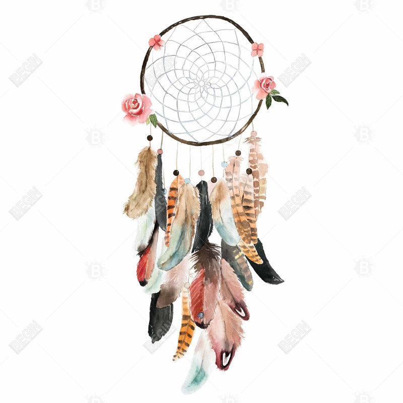 Woman's dream catcher - 20"x20" Throw pillow - Poly twill - Print on demand, 20" x 20", Polyester/Polyfill