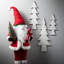 Figurine de père Noël gnome 28,5 ", multicolore