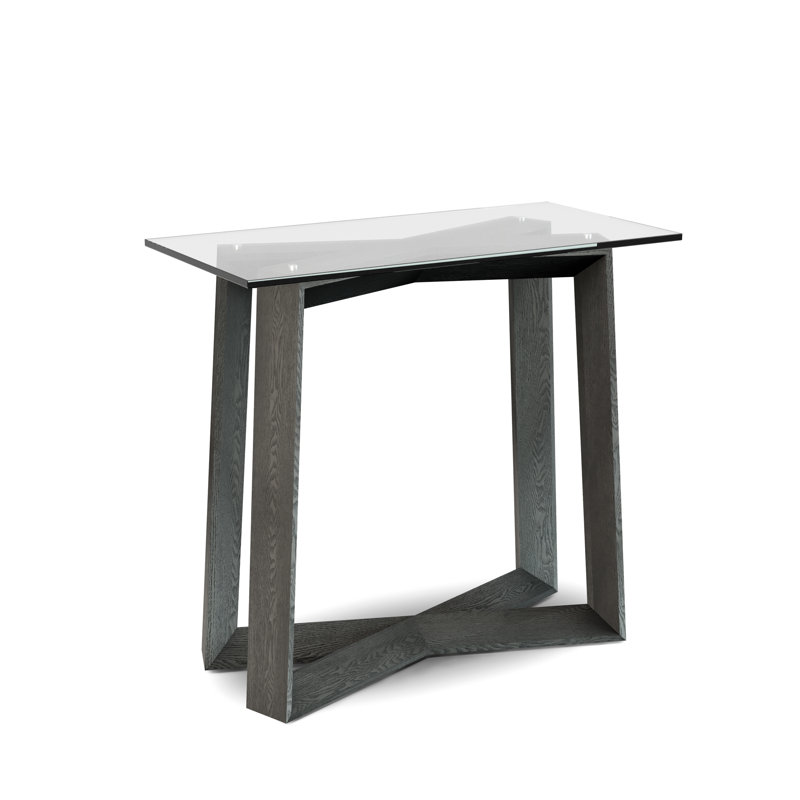 Caydance Glass Top Console Table, 72.9cm H x 80cm W x 40cm D