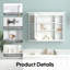 Armoire à pharmacie en bois massif avec cadre en bois massif 30 "H avec miroir et tablettes-703015535