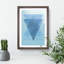 Mountain Triangles Blue - Picture Frame Painting-62809431-62809432
