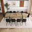Ensemble de table de salle à manger 87 pouces en bois avec chaise rembourrée en similicuir-115748147-115827564