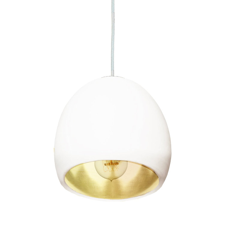 1 - Light Pendant, White/Brown, White, Incandescent