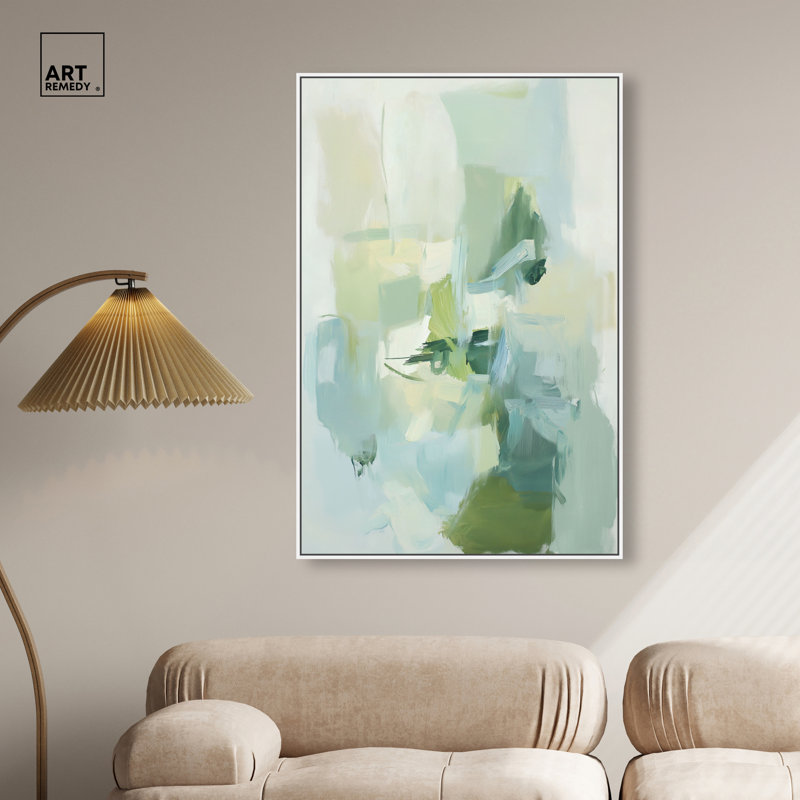 «Pale Pine III», reproduction d'art sur toile encadrée par Art Remedy, cadre blanc, 30 x 45, 46"H x 31"W, White Frame