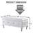 Upholstered Storage Ottoman Bench For Bedroom End Of Bed Faux Leather Rectangular Storage Benches Footrest With Crystal Buttons For Living Room Entryway (White)