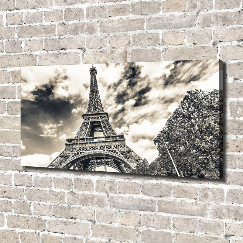 Eiffel Tower Paris - Wrapped Canvas Print, Canvas, 70cm H x 140cm W