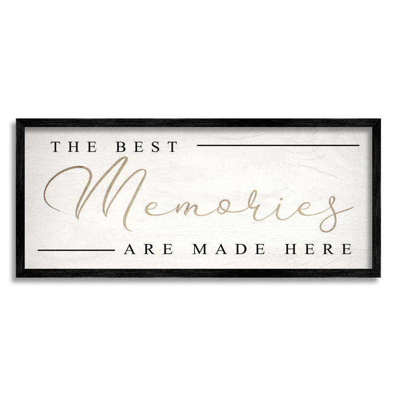 «Memories Expression Touching Shabby Elegance Glam Sign» par Daphne Polselli - impression, L 24 po x H 10 po