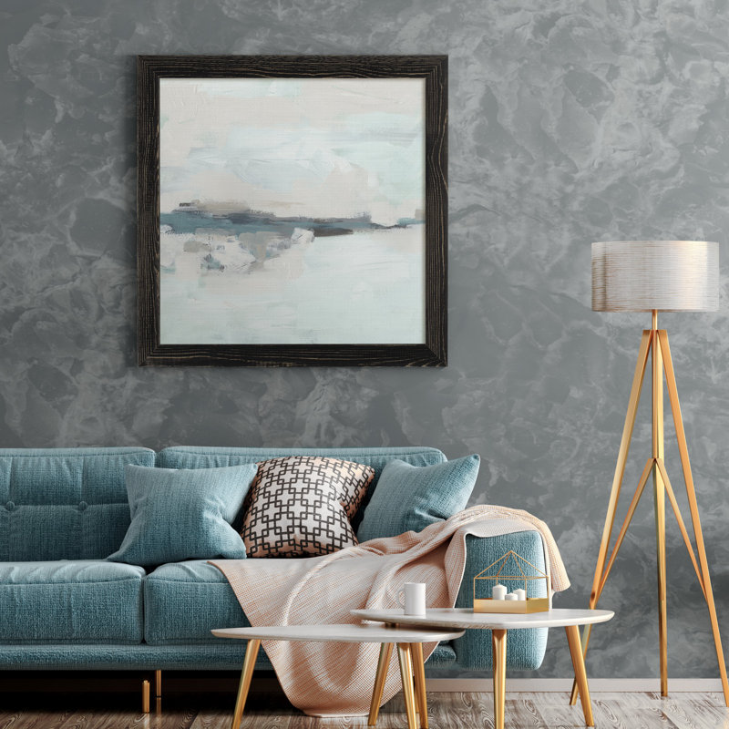 Coast formation II-reproduction sur toile encadrée, H 17 po x l 17 po x P 1,5 po, Toile avec cadre noir