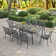 Amechi 8 - Person Metal Patio Dining Set with Rectangular Table , Cushions Included