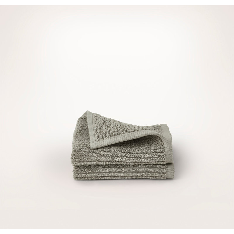 Turkish Ribbed Ribbed Washcloth Set, Cream