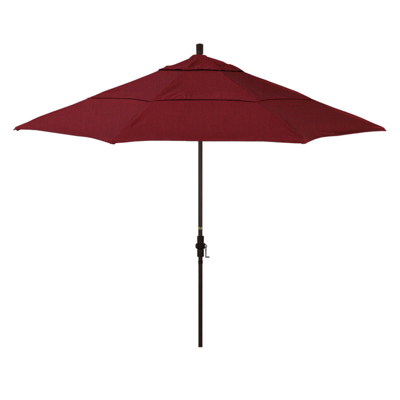 Parasol de marché Broadmeade octogonal Sunbrella, Tissage uni Sunbrella® Spectrum rubis
