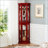 Lighted Corner Curio Cabinet With Tempered Glass Doors, Adjustable Shelves, And Included Bead Bulb - Ideal For Home Decor-164454932-164454935