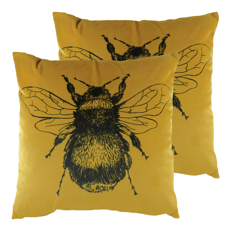 Geometric Square Cushion, Gold