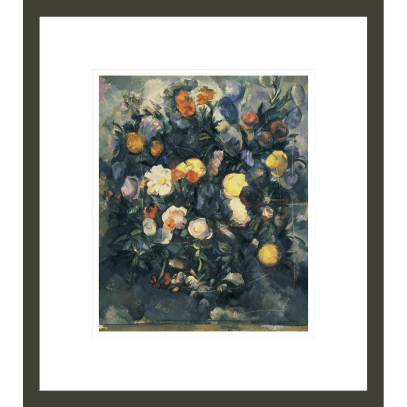 Vase de fleurs par Paul Cézanne, H 15,53 po x l 13,75 po