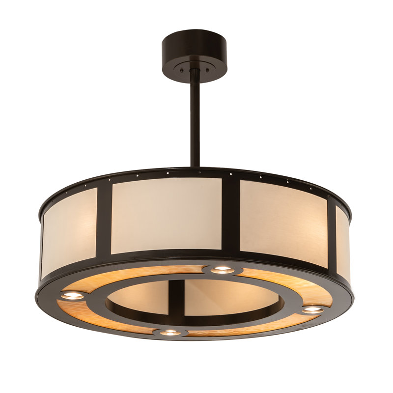 Luminaire suspendu tambour 4 lumières