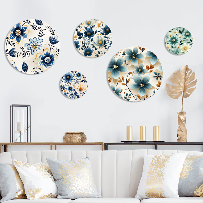 Lorimier - Ensemble de 5 reproductions d'art floral