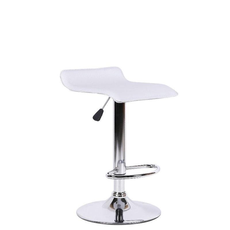 Tabouret de bar pivotant à hauteur réglable Abadie, Blanc