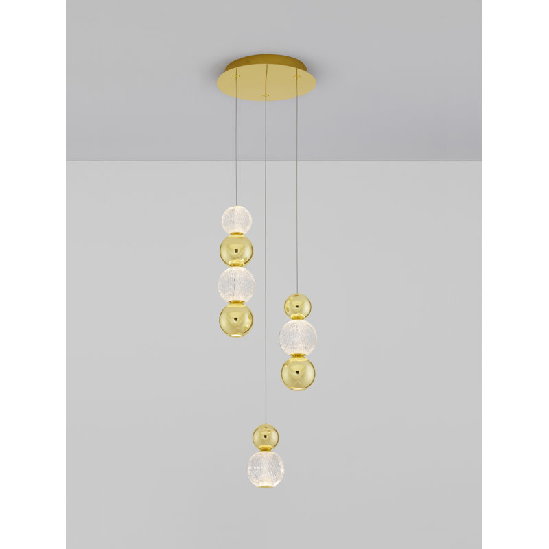 4 - Light Gold LED Cluster Pendant