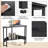 Triangle Computer Corner Desk With Charging Station