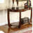 Sofa Table Open Bottom Shelf Glass Insert Top Cocktail Table For Living Room