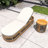 Karyne Acacia Reclining Outdoor Chaise Lounge With Table