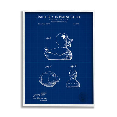 «Toy Duck Blueprint», art giclée sur toile par Karl Hronek