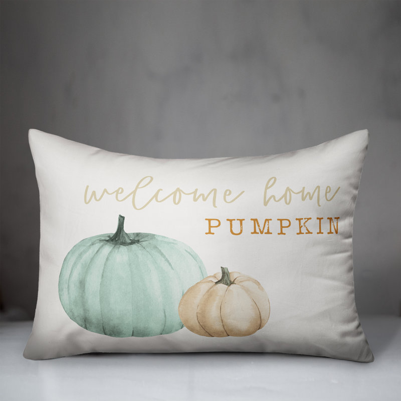  Welcome Home Pumpkin Lumbar Pillow